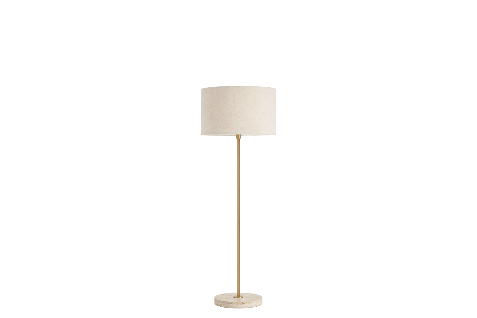 Ivory Linen Arc Floor Lamp