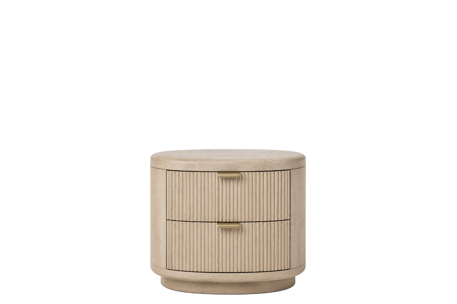 White Oak Round Nightstand