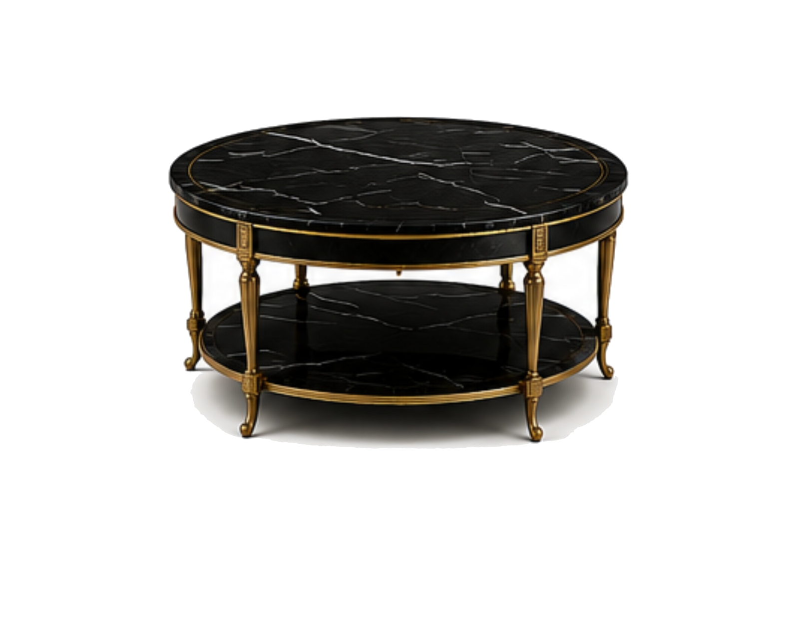 Black Marble Brass Coffee Table