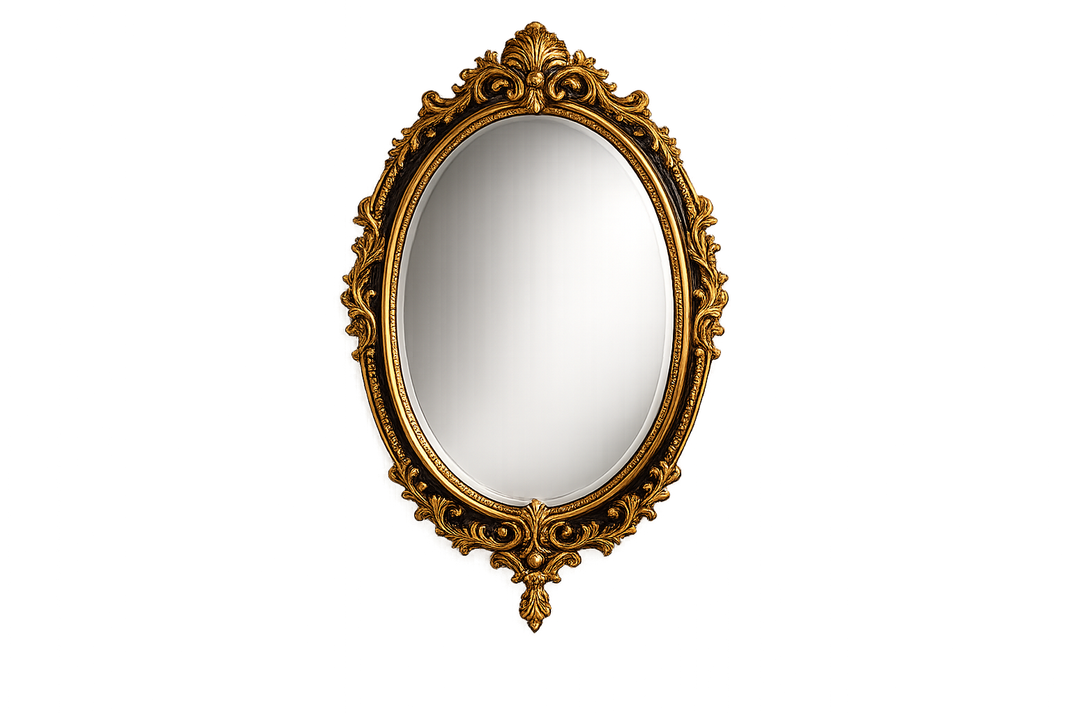 Gold Ornate Oval Mirror