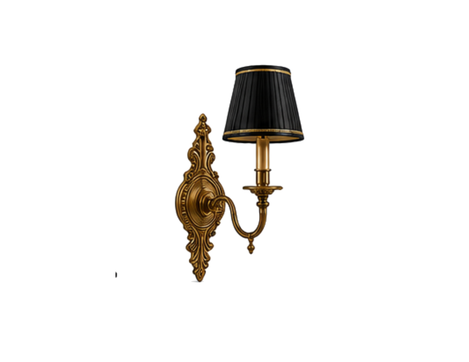 Brass Pleated Wall Sconce