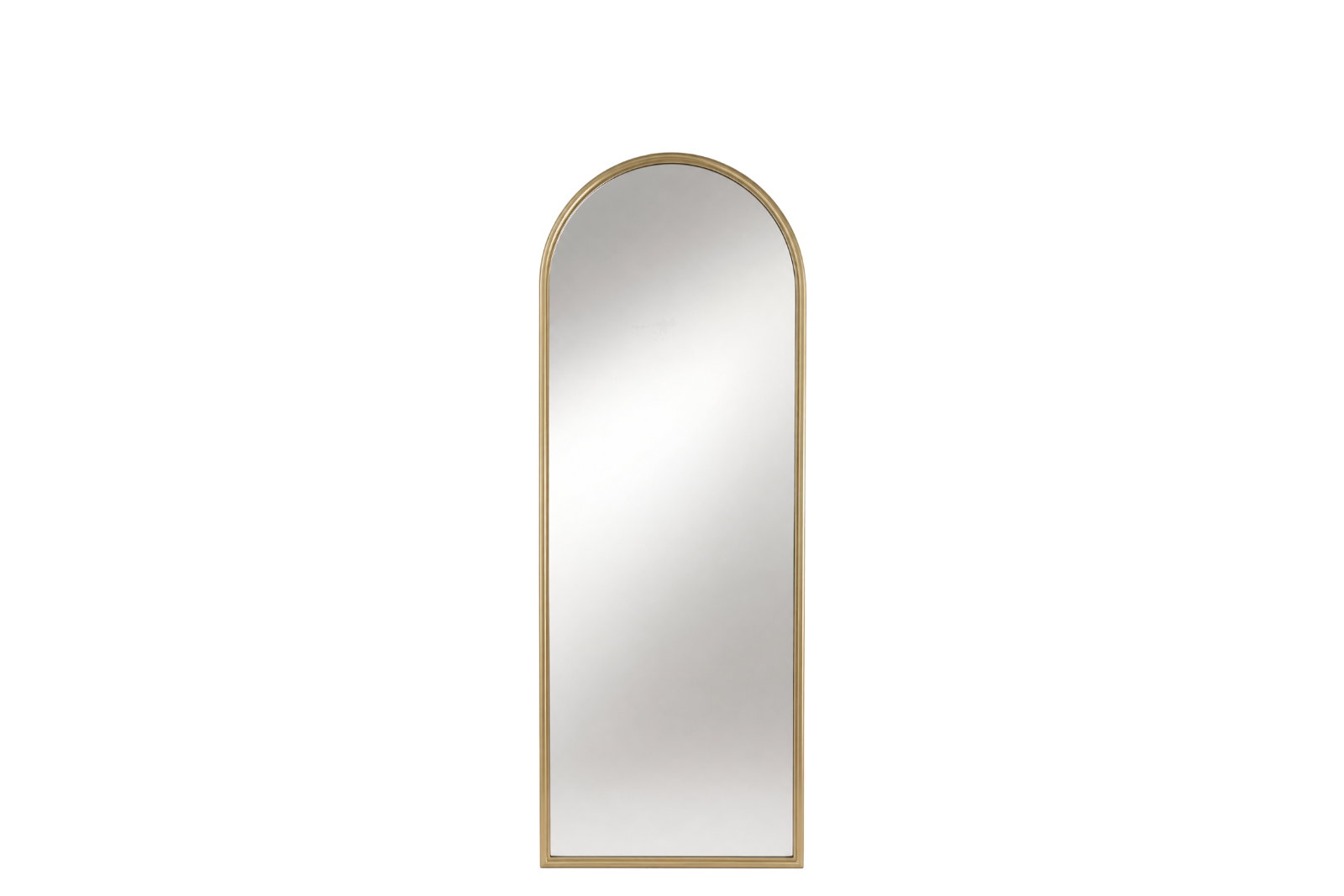 Arched White Oak Floor Mirror