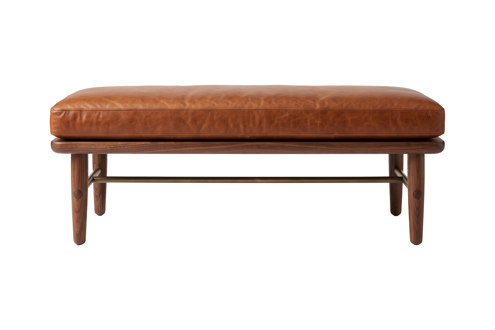 Walnut Upholstered Bench