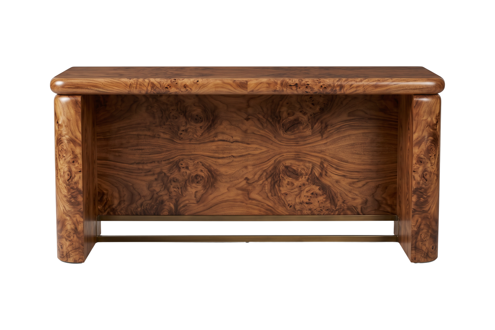 Walnut Arched Console Table