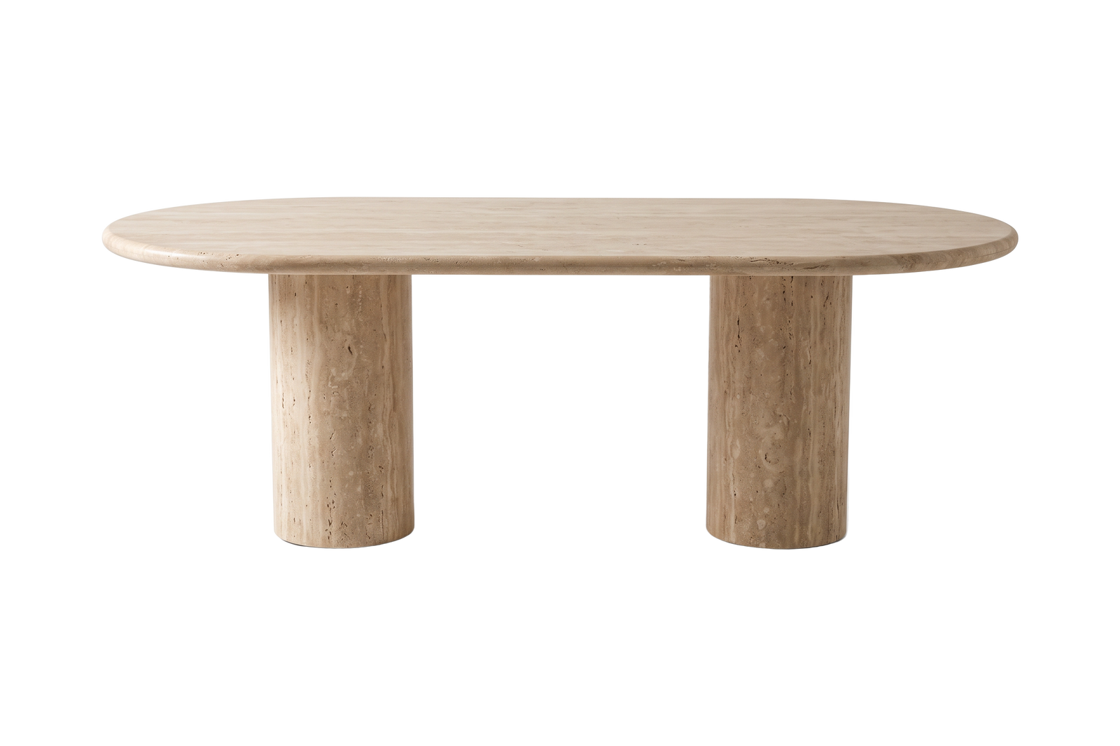 Travertine Oval Dining Table